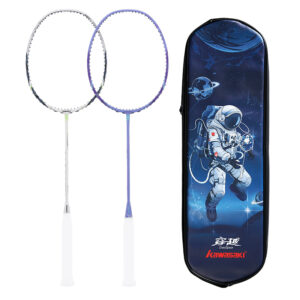 Kawasaki 35lb high-tension badminton racket, all-carbon fiber, powerful hitting.