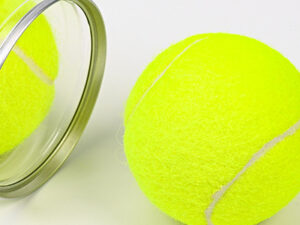 yellow tennis training balls